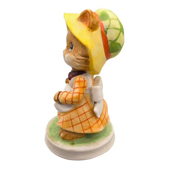 Vtg Lefton Hand Painted Cat in Apron Dress Figurine 00324 Taiwan Anthropomorphic - Picture 4 of 11